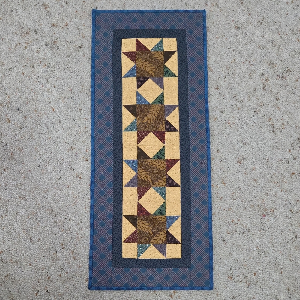 Patchwork Star Table Runner Multi Pattern Reversible